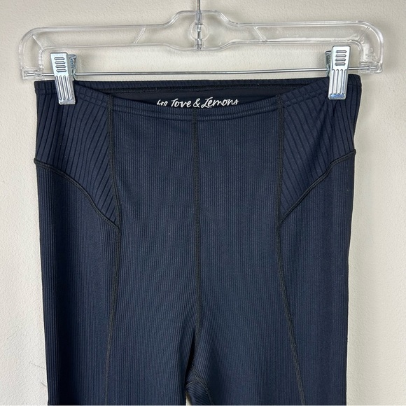 For Love & Lemons Dark Navy Stretch Payton Ribbed Leggings - Picture 7 of 14